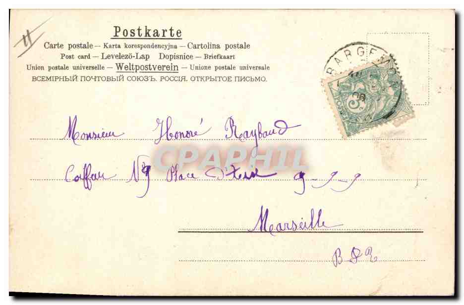 CPA Fantaisie Enfant Poisson  — Rückseite