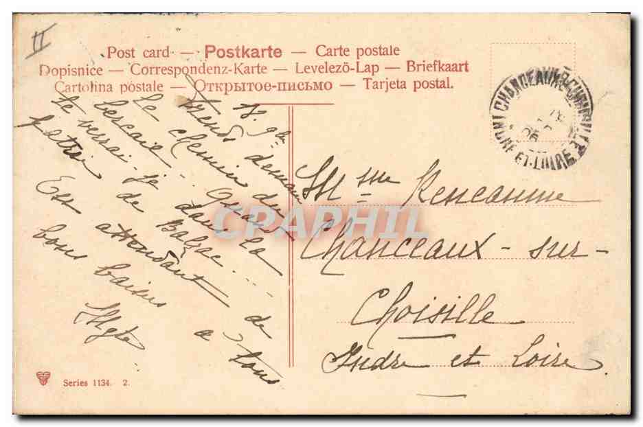 Couple dans une voiture — Éditeur non identifié — Série 1134 — Reverso