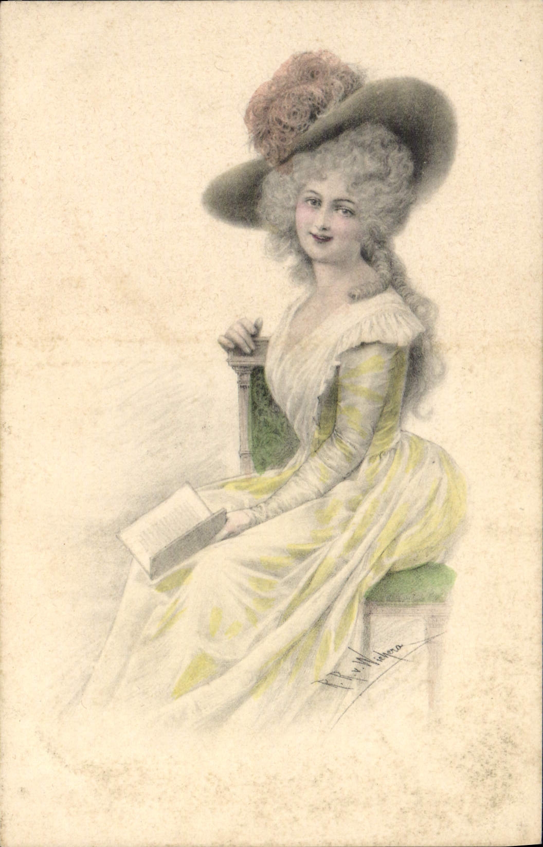 Frau im historischen Kleid — P. W. Wihippa — M. M. MUNK, Nr. 199