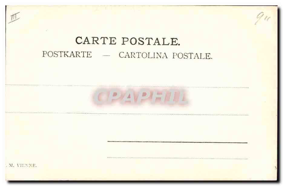Jeune femme et homme avec moutons — scène pastorale — M. Vienne, éditeur — Verso