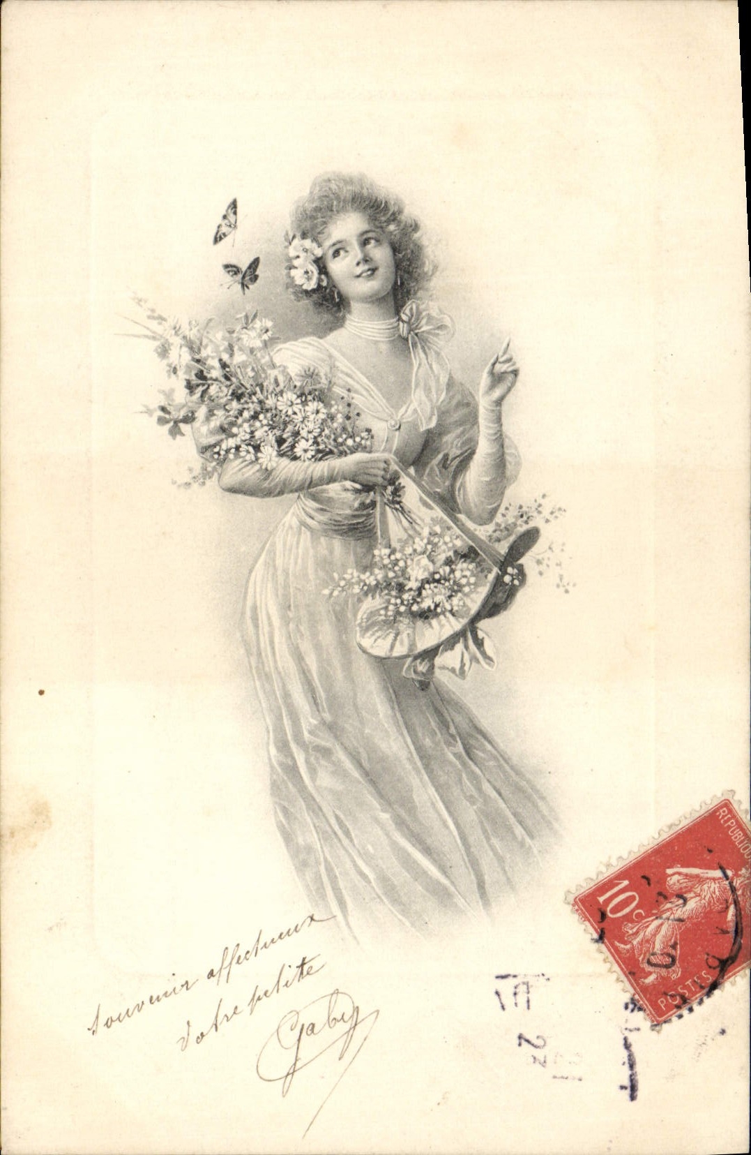 CPA Fantaisie Femme 