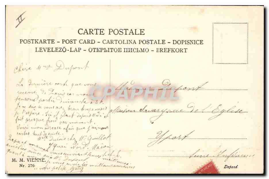 CPA Fantaisie Femme  — Verso
