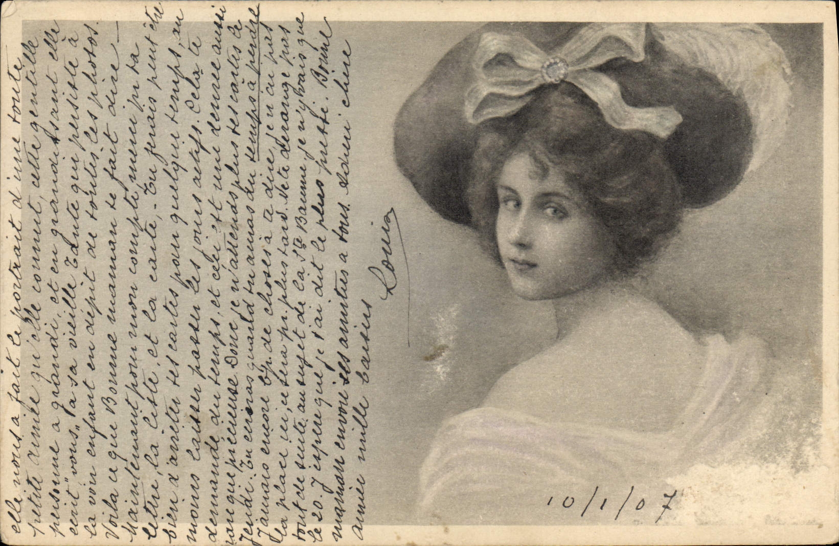 Portrait d'une jeune femme — éditeur Loring, n° 10107