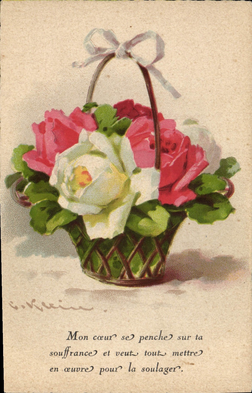 CPA Fantaisie illustrateur Fleurs 