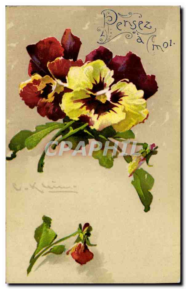 CPA Fantaisie illustrateur Fleurs 