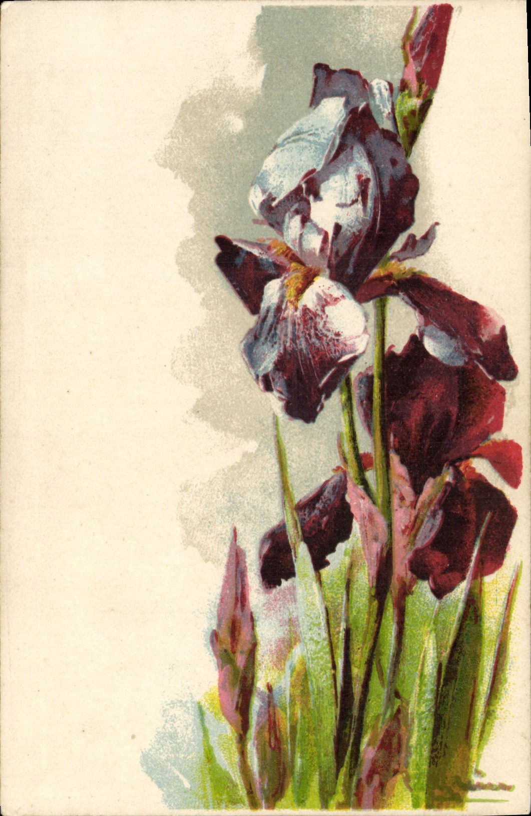 CPA Fantaisie illustrateur Fleurs 