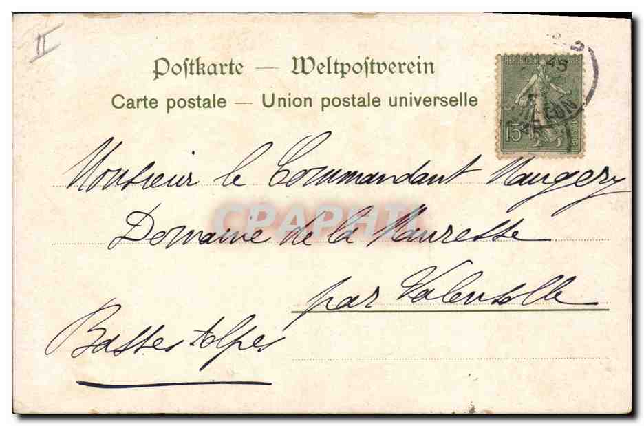 CPA Fantaisie illustrateur Fleurs  — Verso