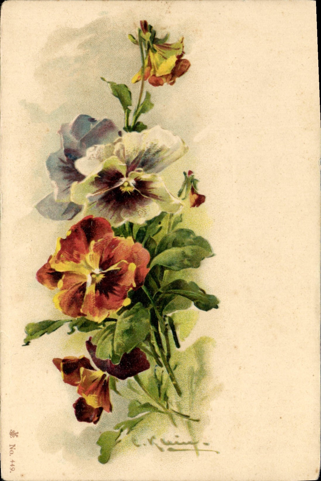 CPA Fantaisie illustrateur Fleurs 