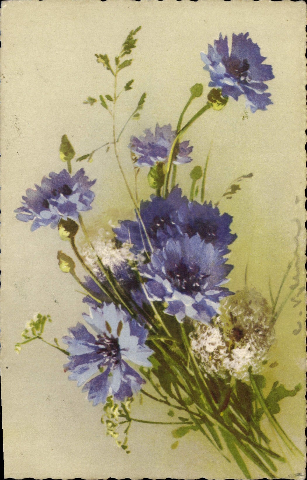 CPA Fantaisie illustrateur Fleurs 