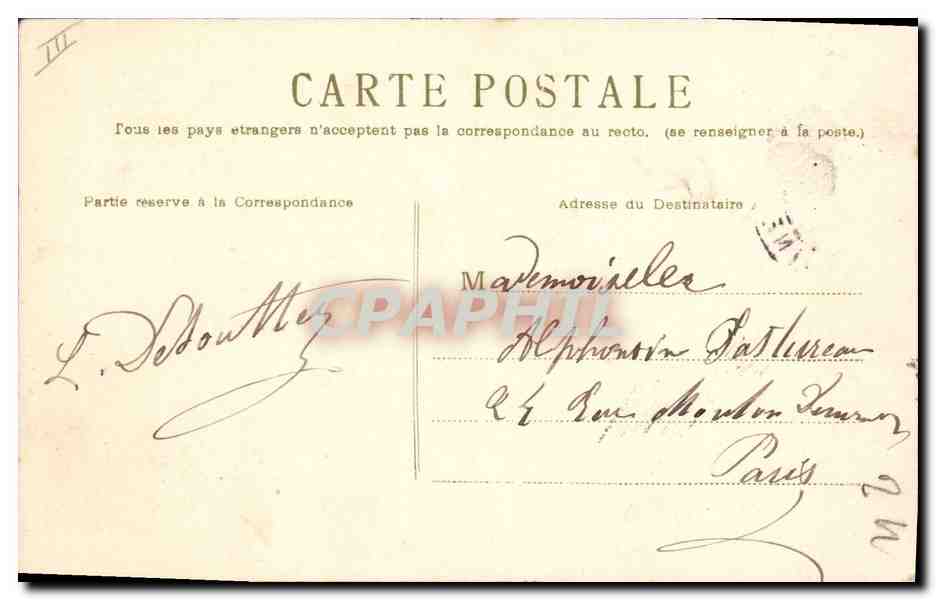 CPA Fantaisie illustrateur Fleurs  — Verso