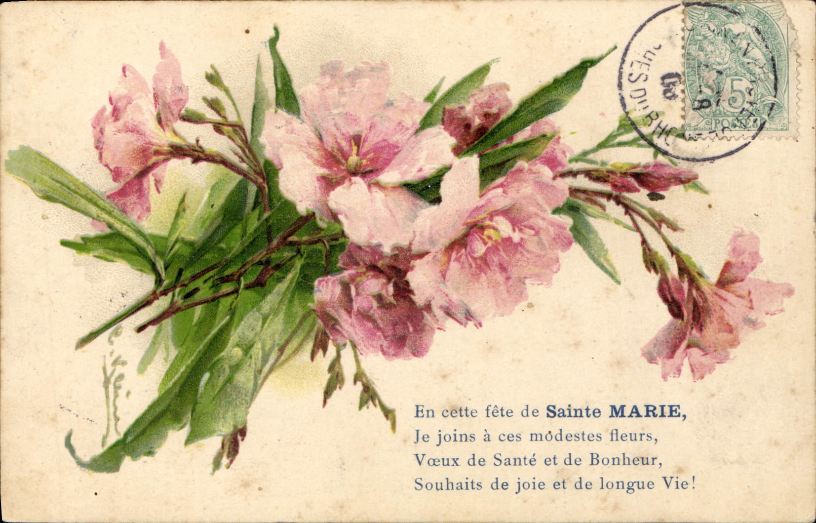 CPA Fantaisie illustrateur Fleurs 
