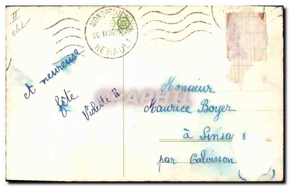 CPA Fantaisie illustrateur Fleurs  — Verso