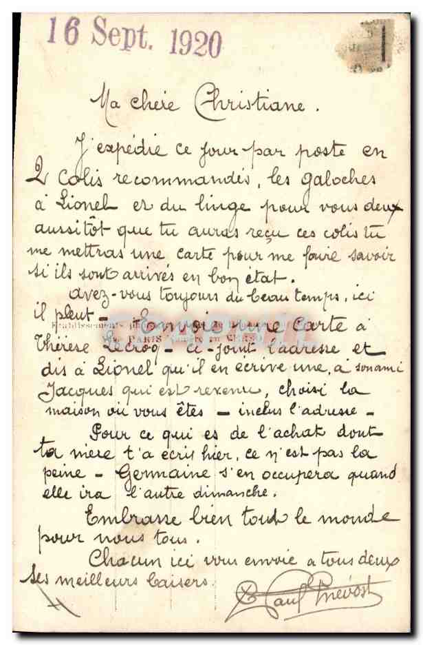 CPA Militaria Clemenceau  — Rückseite