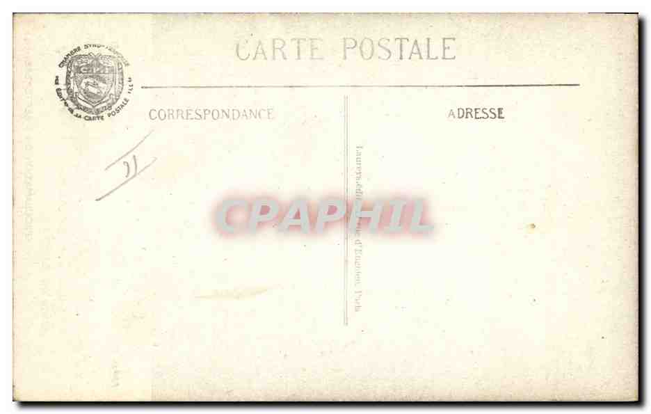 CPA Militaria General Gallieni Mort a Versailles Medaille  — Verso