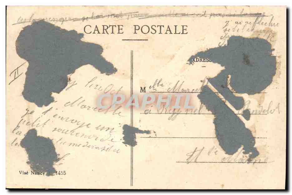 CPA Militaria Au camp Le general passe l'inspection au camp  — Rückseite
