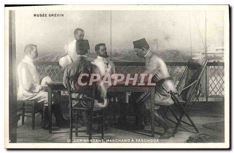 CPA Militaria Paris Musee Grevin Le commandant Marchand a Faschoda 