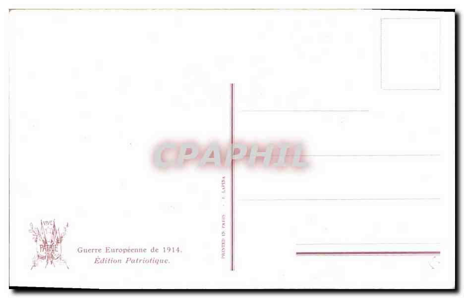 CPA Militaria General Dubois  — Verso