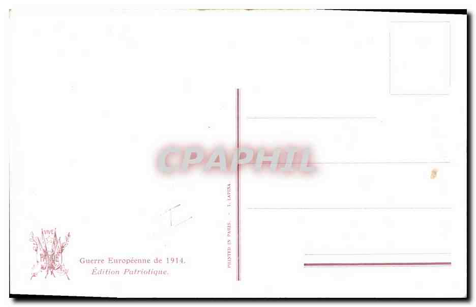 CPA Militaria General de Mas Latrie  — Verso