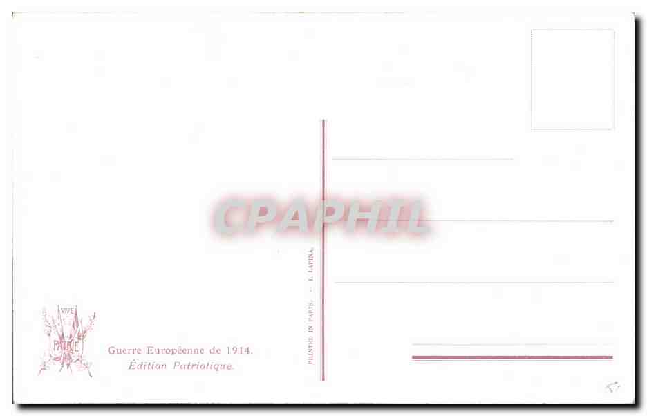 CPA Militaria General Maistre  — Verso
