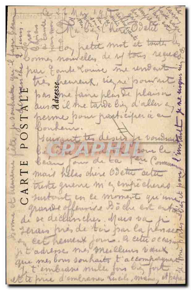 CPA Militaria Miss Edith Cavell  — Rückseite