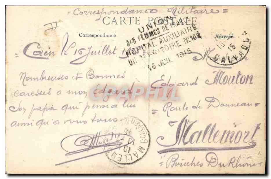 CPA Militaria General Joffre Poincare sur le front  — Rückseite