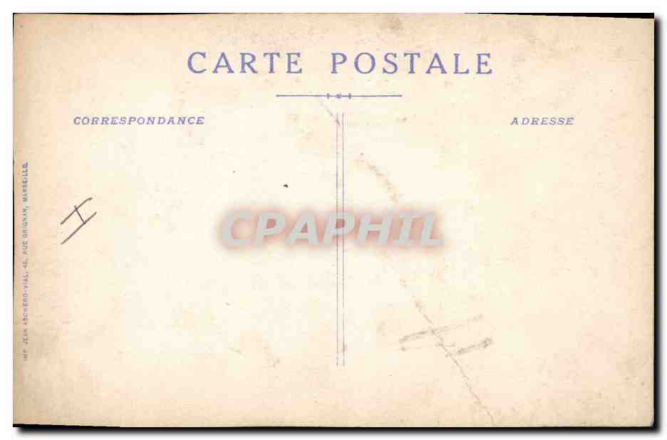 CPA Militaria Les Allies General Joffre Drapeaux  — Verso