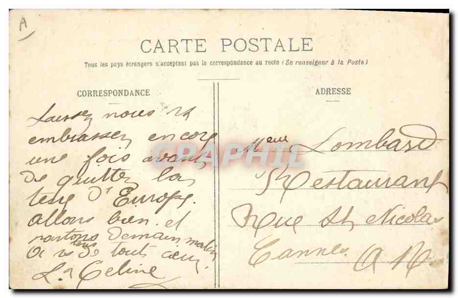 St-Nazaire — Le Paquebot Transatlantique La Normandie sortant du Port — Collection Delaveau, St-Nazaire — Verso