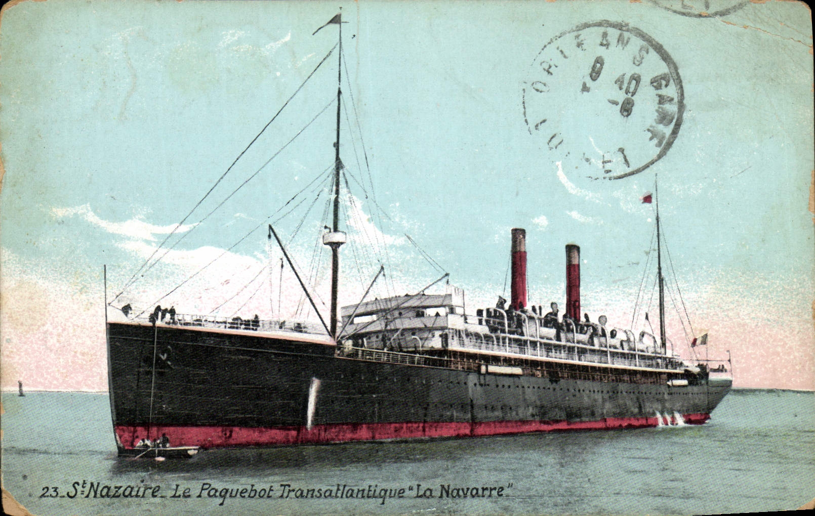 Saint-Nazaire — Le paquebot transatlantique "La Navarre" — Éditeur : C. Delaunay, n°23