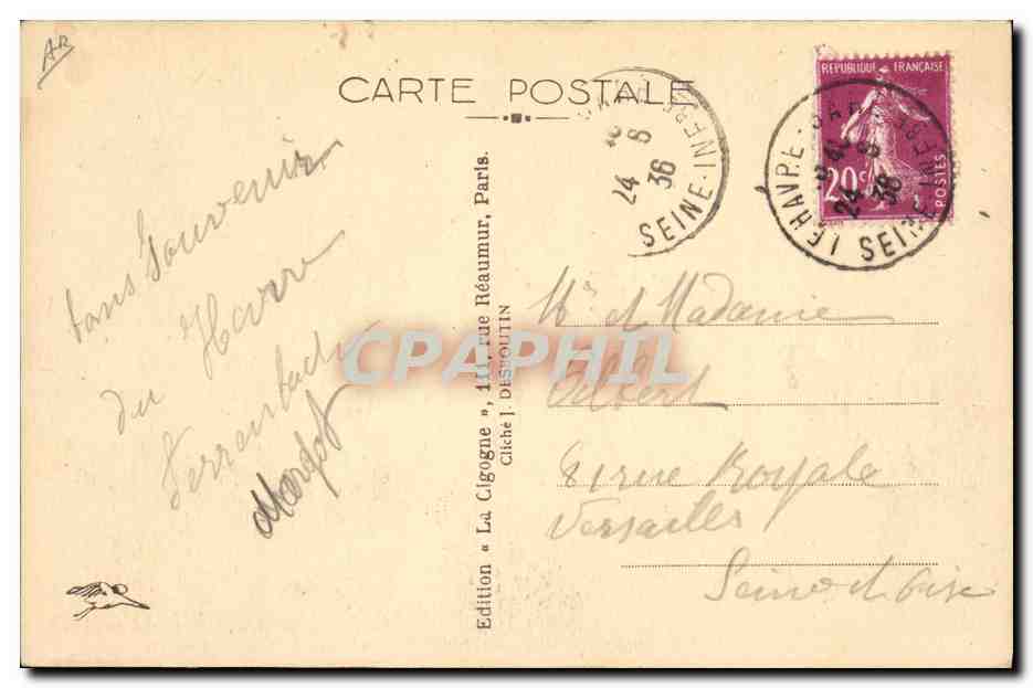 Le Paquebot "NORMANDIE" de la Cie Générale Transatlantique — La Chapelle — Reverso