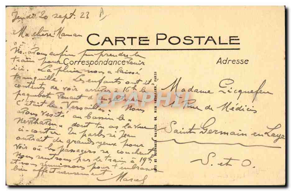 Dieppe — Le bateau Newhaven sortant du port — LL. n°205 — Reverso