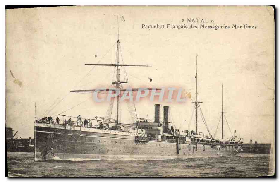 CPA Bateau Paquebot Francais des Messageries Maritimes Natal
