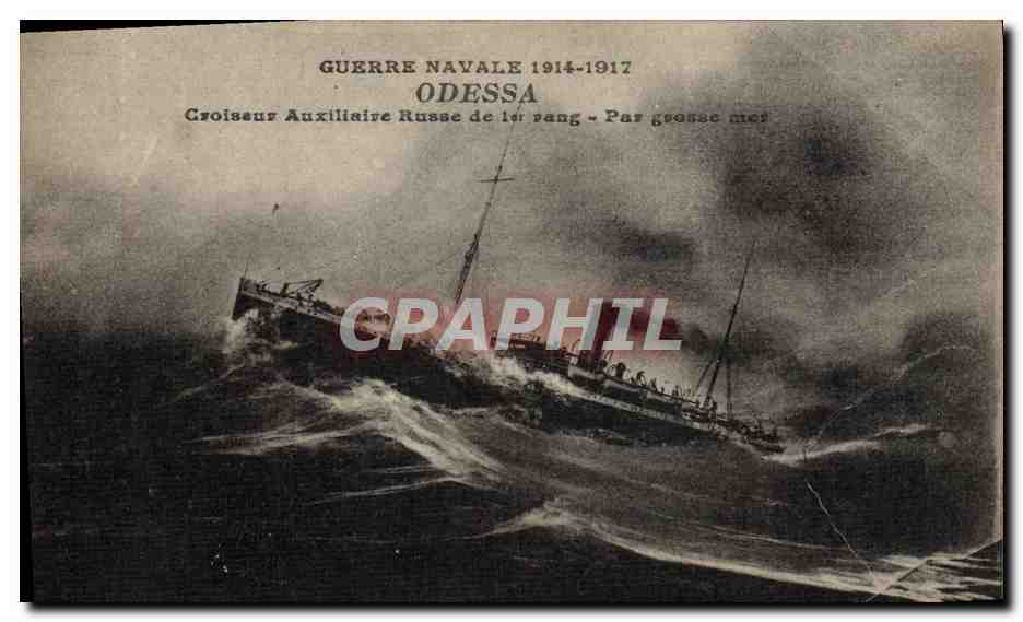 CPA Bateau Odessa Croiseur auxiliaire Russe de 1er rang Russie Russia 