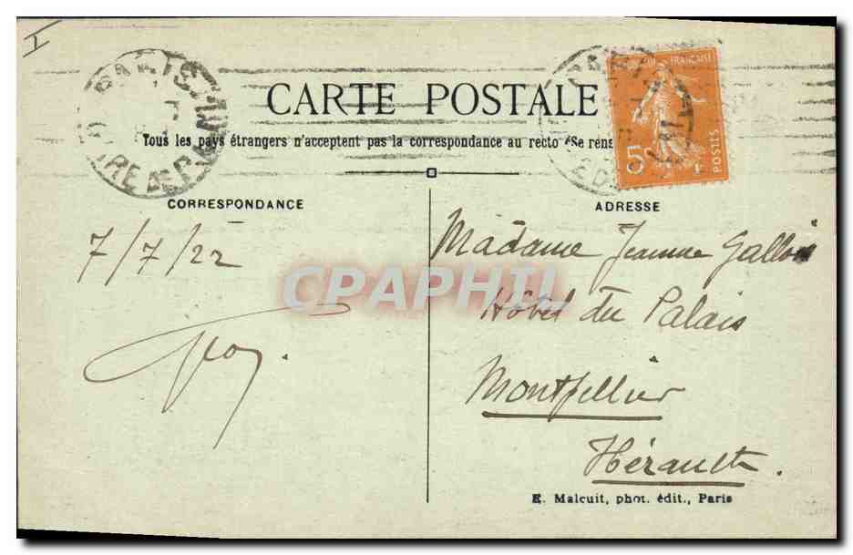 CPA Cloche Paris Le Sacre Coeur de Montmartre et la Savoyarde — Verso