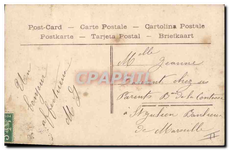 CPA Cloche Enfant Paques — Verso