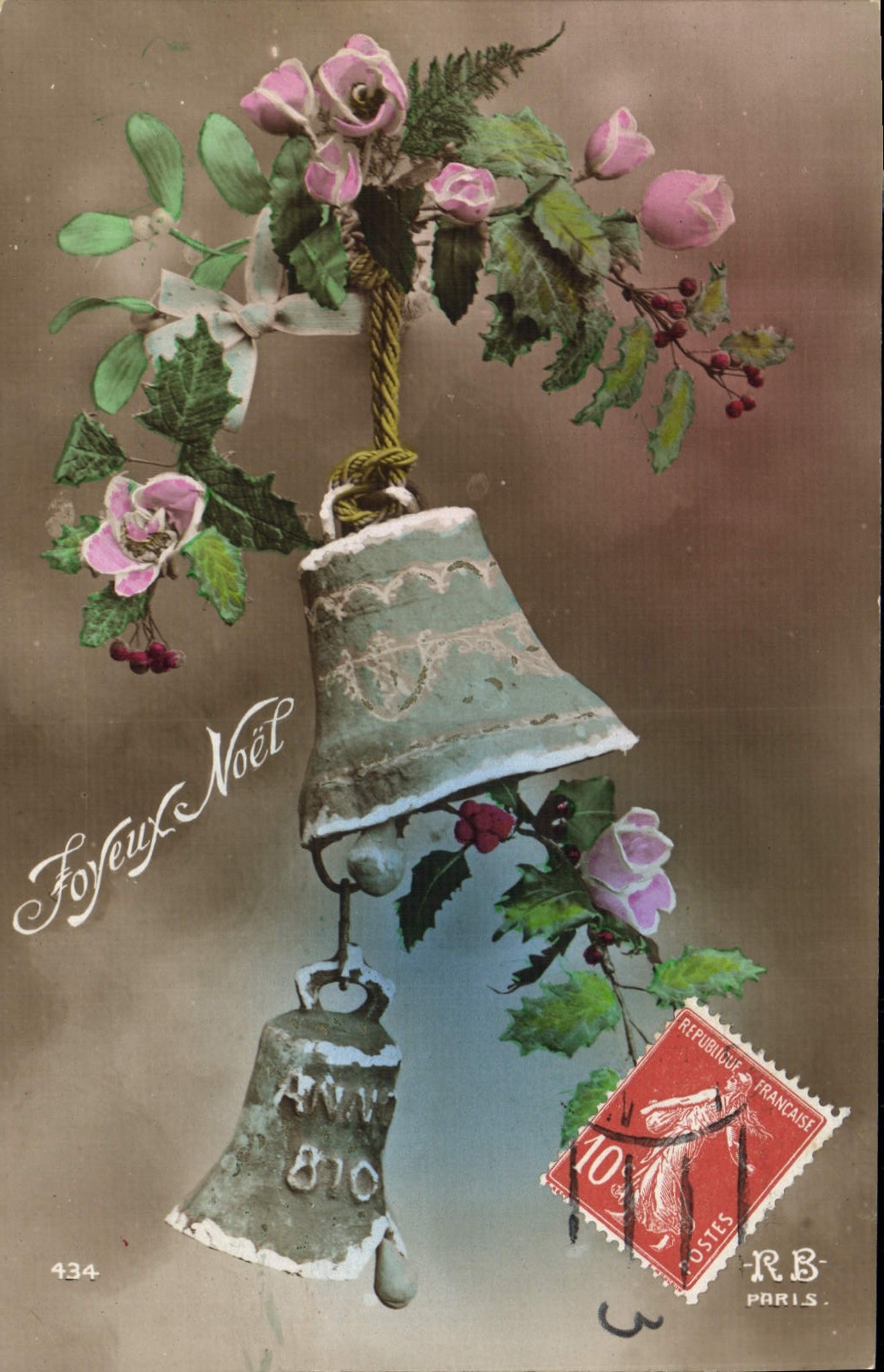 CPA Cloche Noel