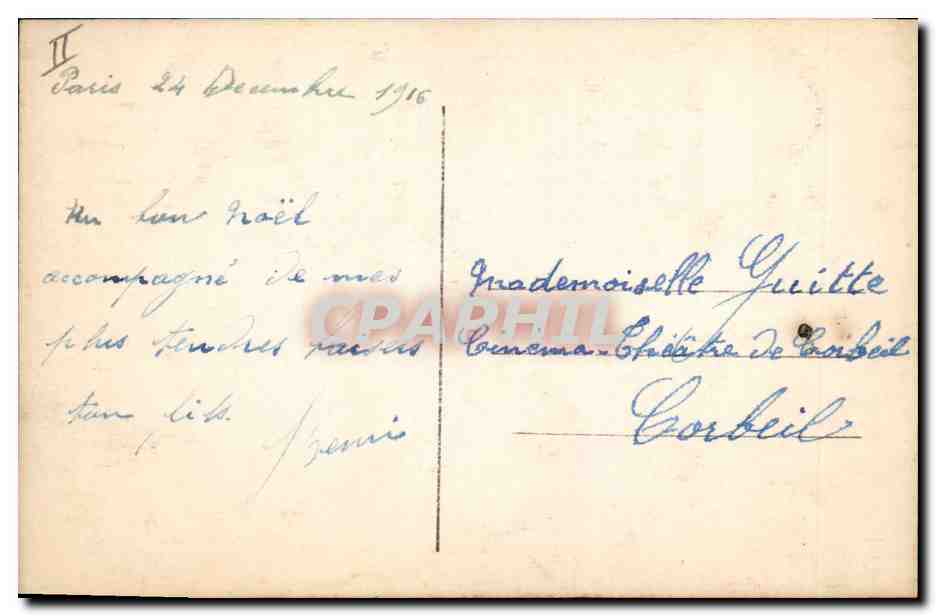 CPA Cloche Noel — Rückseite