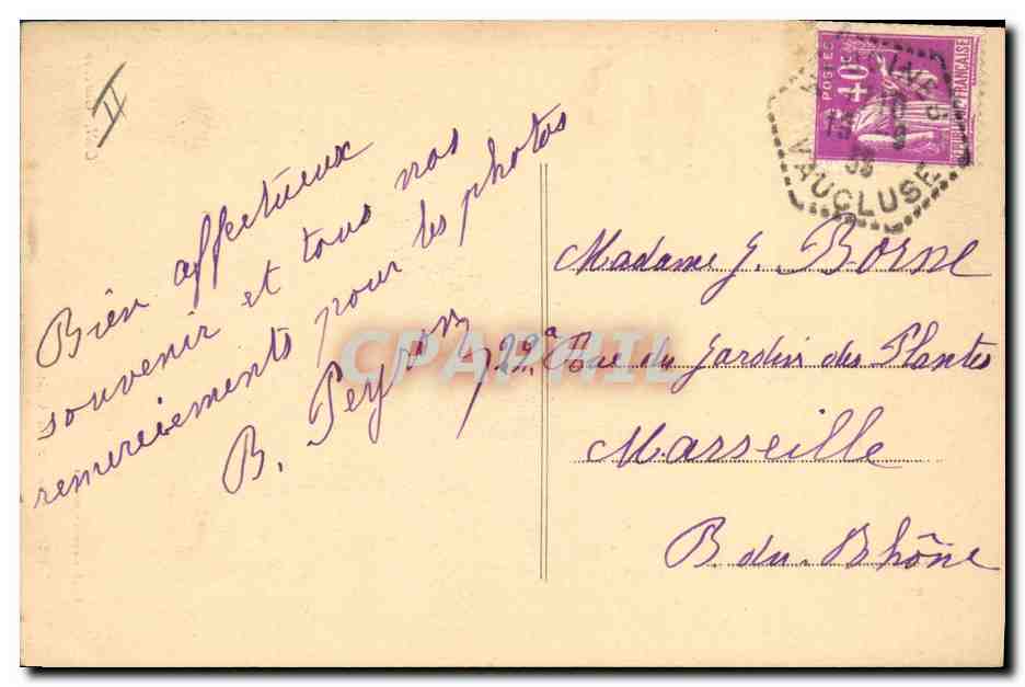 CPA Cloche Cadenet Clocher du chateau Moutons  — Verso