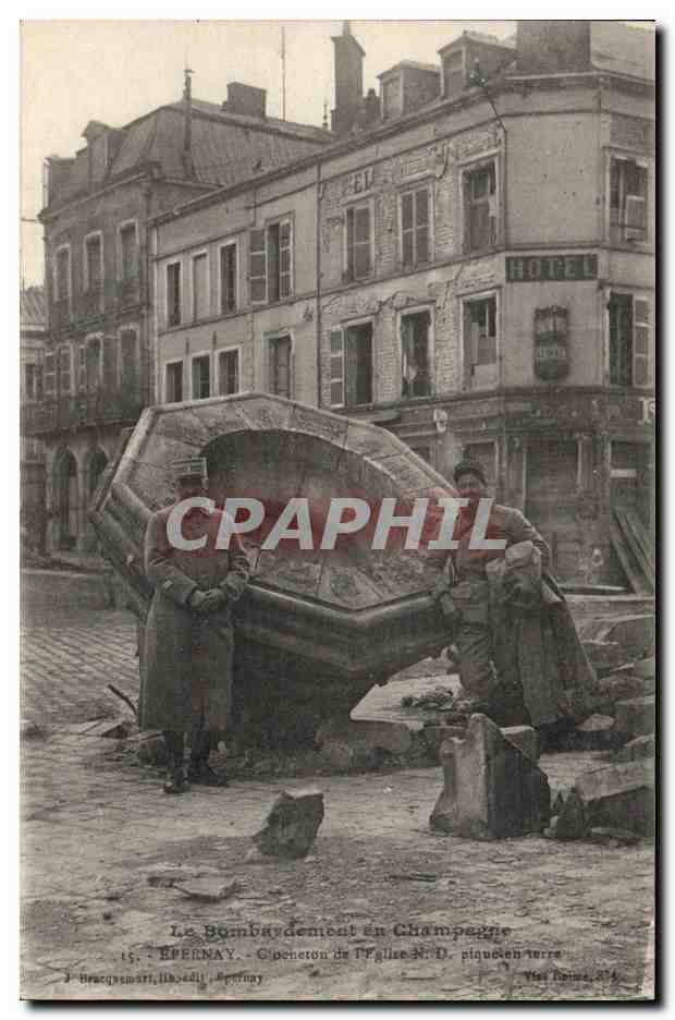 Il bombardamento in Champagne — Epernay — Editore J. Bracqemont, n°15
