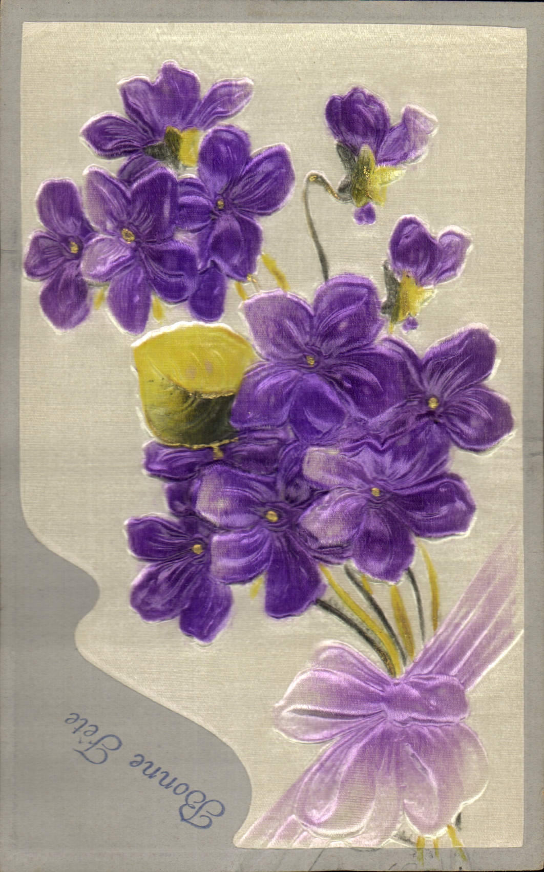 Bouquet de violettes — Bonne fête — éditeur inconnu