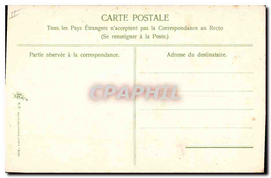 CPA Fantaisie Fleurs Poisson  — Verso