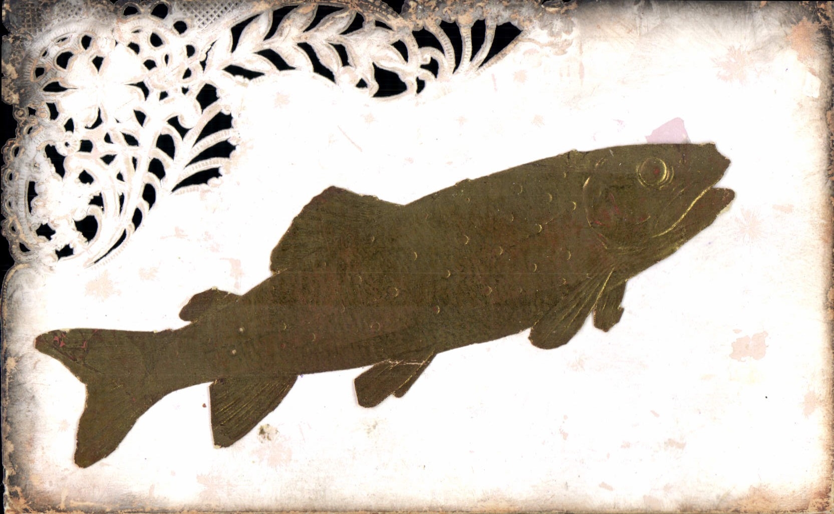 Poisson — silhouette décorative — éditeur inconnu