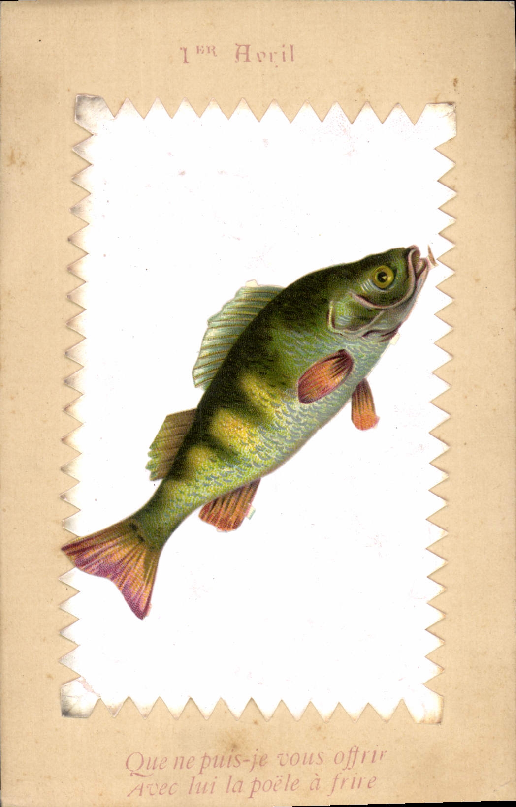 Poisson — 1er Avril — carte postale illustrée