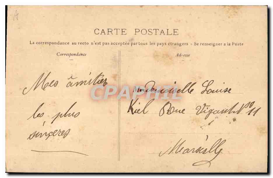 Poisson — 1er Avril — carte postale illustrée — Verso