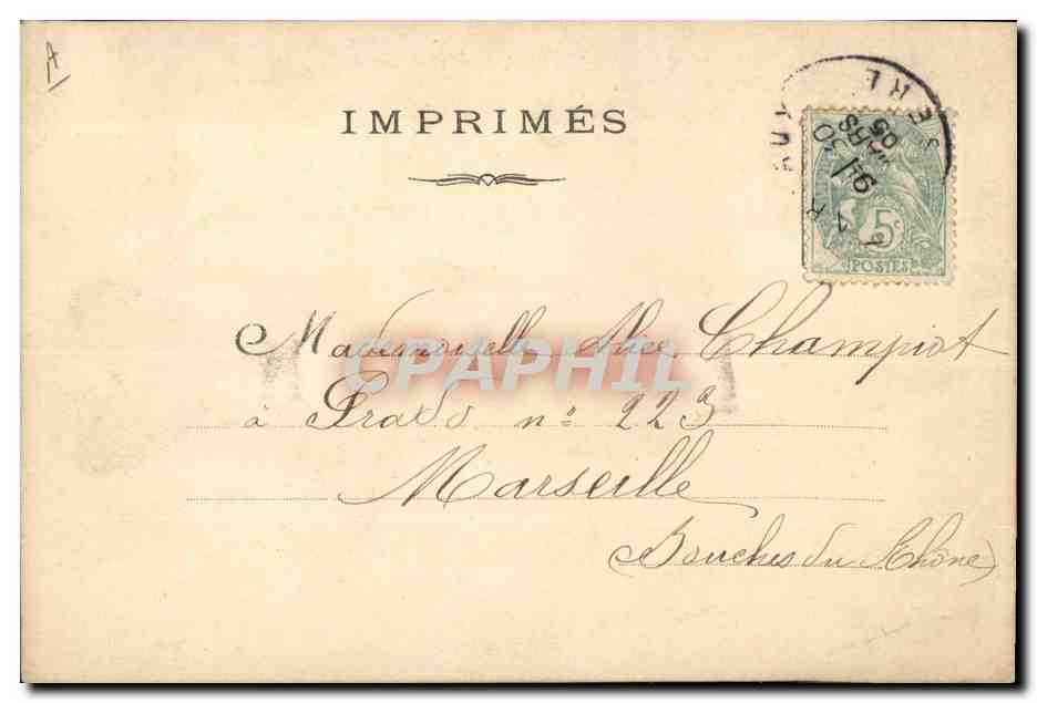 CPA Fantaisie Fleurs Poisson 1er avril — Rückseite