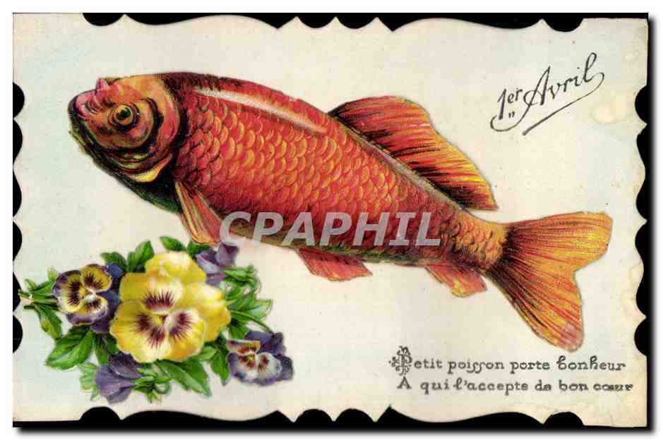 Poisson rouge — 1er Avril — éditeur non visible