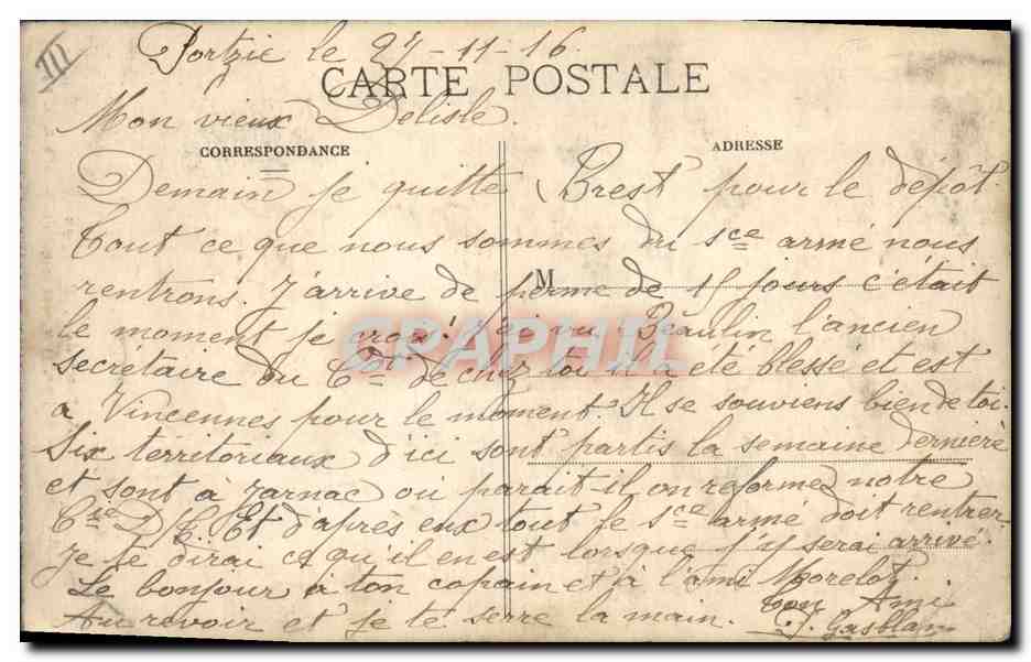 CPA Folklore Lits clos Bretons  — Verso