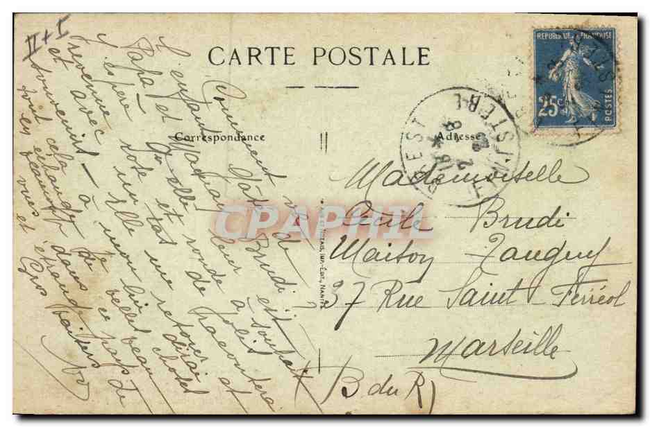 CPA Folklore Lits clos Bretons  — Verso