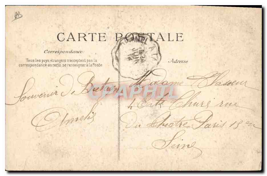 CPA Folklore Lits clos Bretons  — Verso