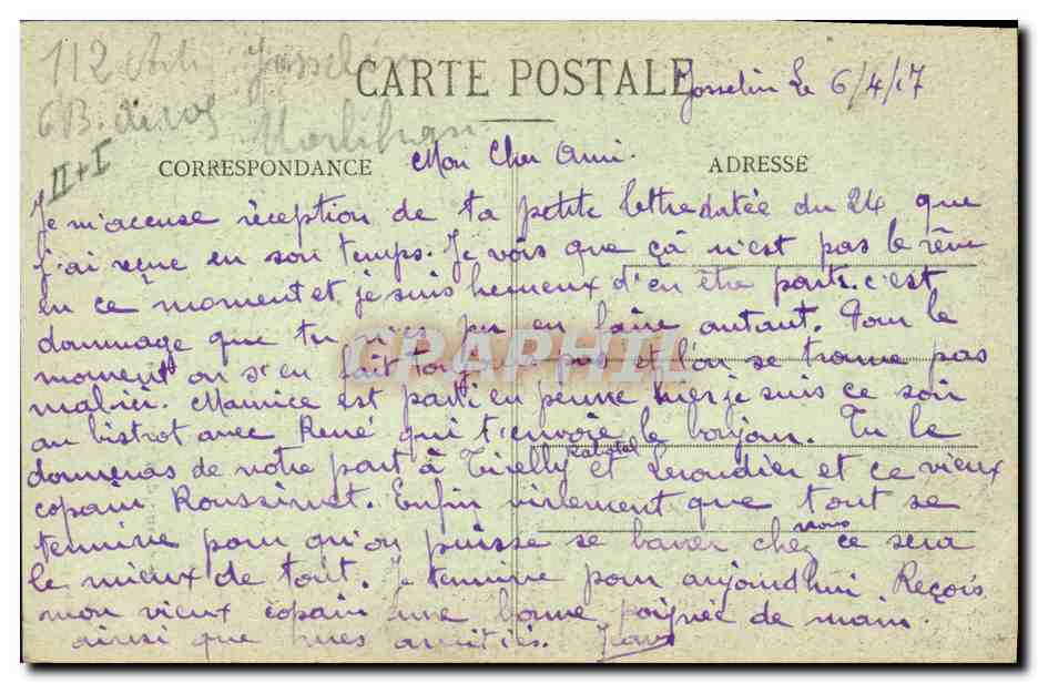 CPA Folklore Lits clos Bretons  — Verso