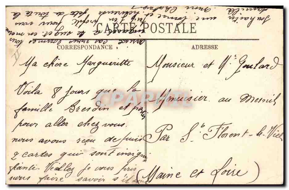 CPA Cueillette du jasmin Cote d'Azur — Rückseite